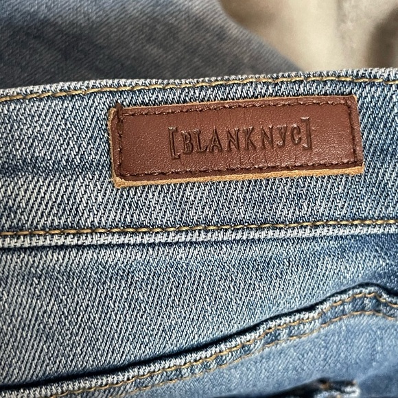 Blanknyc The Reade Skinny Classique Jeans rayed Blue Distress Fringe Hem Size 28 - Picture 10 of 10